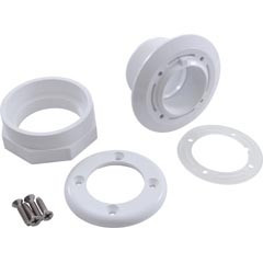Waterway Plastics Wall Fitting, WW, Vinyl Liner, 3"hs, 1-1/2"fpt, 3-1/2"fd,Wht | 400-9160B