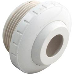 Waterway Plastics Eyeball Fitting, WW, 1-1/2"mpt, 2-3/8"fd, 3/4"Orifice, White | 400-1410DB