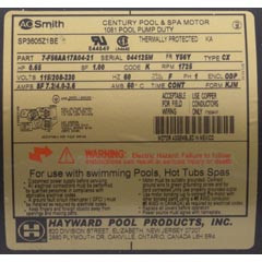 Hayward Motor, AO Smith,.65hp,115v/208v-230v,1-Spd,Tristar Waterfall | SPX3605Z1BER