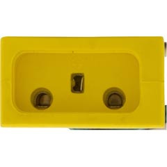 HydroQuip Receptacle, H-Q, Ozone, Molded, Yellow, 18/3 | 09-0018C-A