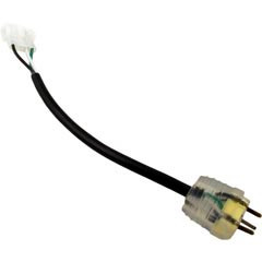 HydroQuip Adaptor Cord, Ozone, Molded/AMP, Universal, 6", 115v/230v, 10A, Yellow | 30-1180-L6