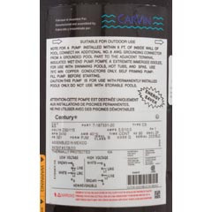 Carvin/Jacuzzi® Motor, Carvin Cygnet, 0.75hp, 115/230v, 1-Spd, 10A/5A | 9010-6915R