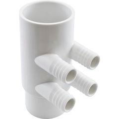 Gentekk Manifold, 3/4" Barb, 4 port, Flow Thru, 2" Slip x 2" Spigot | WM2XSP-4