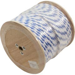 Polypropylene Rope, 1/2"Dia, 2 White 1 Blue Strand, 600Ft | PPR12600BW