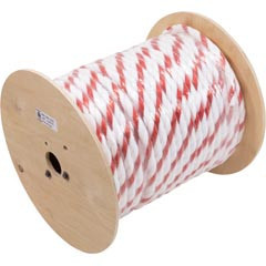 Polypropylene Rope, 3/4"Dia, 2 White 1 Red Strand, 300Ft | PPR34300RW