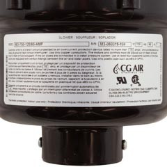CG Air Systems Blower, CG Air Millenium 3,115v,7.0A,3-Spd,3ft AMP,AS | M3-120/60