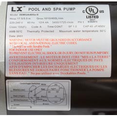LX 4 hp Spa Pump 2 Speed 230V 56 Frame 2.5" x 2.5"| 56WUA400A-II