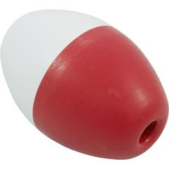 Pentair Float, Pentair #350, 3" x 5", Oval, Fits 1/2" Rope, Red/Wht | R181026