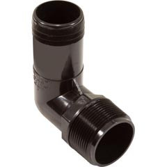 Waterway Plastics 1 1/2"Mptx1 1/2"Hose Barb Ell - Black | 411-6521