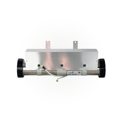 Misc Vendor Heater Assy, Leisure Bay, Flo-Thru, SS, 4kW,240V,3" x 17.5"L, w/Terminated Leads & 2-1/2" x 2"S Tail Pieces | E2400-1001