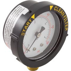 Pentair Pressure Gauge, 1/4"mpt, 0-60psi, Bottom Mount, Adj Face | 190058Z
