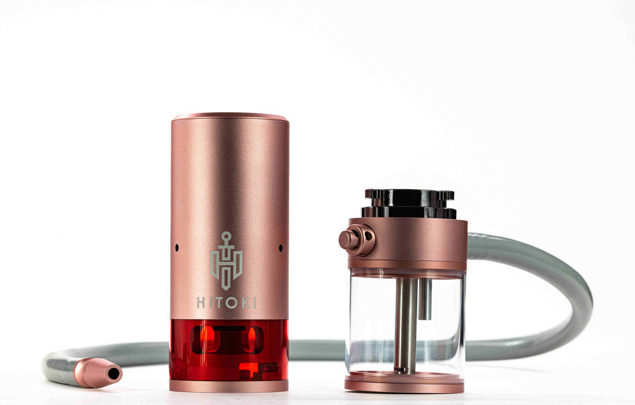 Hitoki Trident Wholesale Laser Bong 2.0 Rose Gold Windship