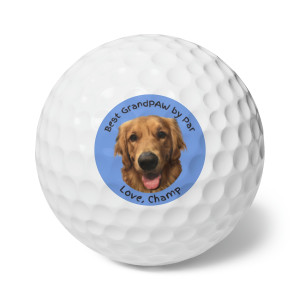 Personalized Golf Balls for Grandpa with Your Pet's Photo and Name, Funny Grandpa Gift Personalized Golf Balls for Grandpa with Your Pet's Photo and Name, Funny Grandpa Gift