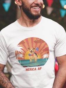 'MERICA AF Shirt, Funny Dog Shirt, July 4th Dog T-Shirt 'MERICA AF Shirt, Funny Dog Shirt, July 4th Dog T-Shirt