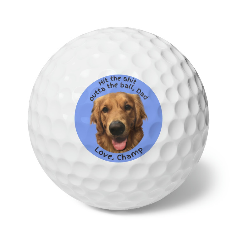 Motivational Golf Balls Personalized for Dog Dads or Cat Dads, Custom pet photo Motivational Golf Balls Personalized for Dog Dads or Cat Dads, Custom pet photo