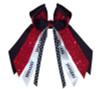 Large 2 Color 2 Layer Sequin Bow with Print Accent  LB950SEPRST LB950SESPPRST LB950SEMSPRST