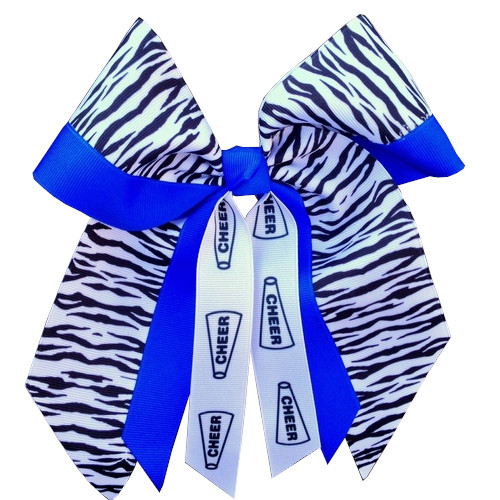 Large Zebra Double Layer Bow - Fused  LB550DLFSZEBRA LB550DLFSZEBRASP LB550DLFSZEBRAMS