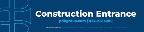 25'x5' Mesh Construction Entrance Banner