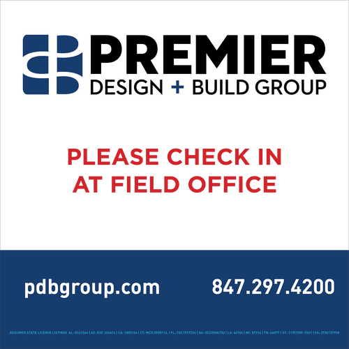 Please Check In At Field Office 2'x2' Corrugated Plastic Sign