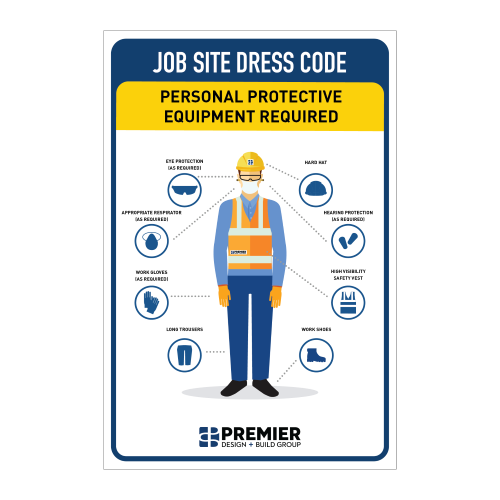 Jobsite Dress Code 2'x3' Corrugated Plastic Sign
