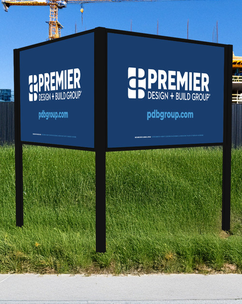 V-Shaped Aluminum Frame Sign