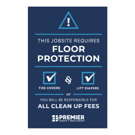 2'x3' Floor Protection Corrugated Sign