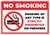 No Smoking 10"x7" Corrugated Plastic Sign
