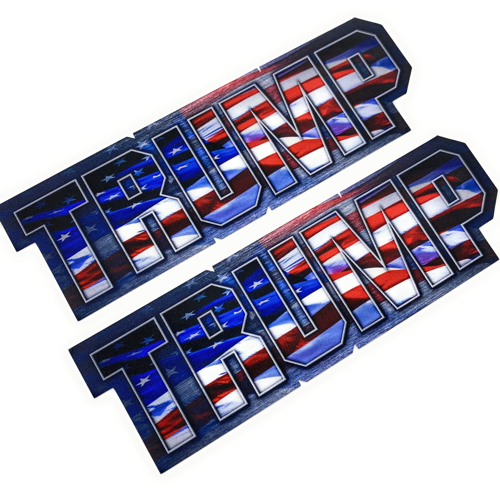 Trump American Flag (2 pack) - Stickers
