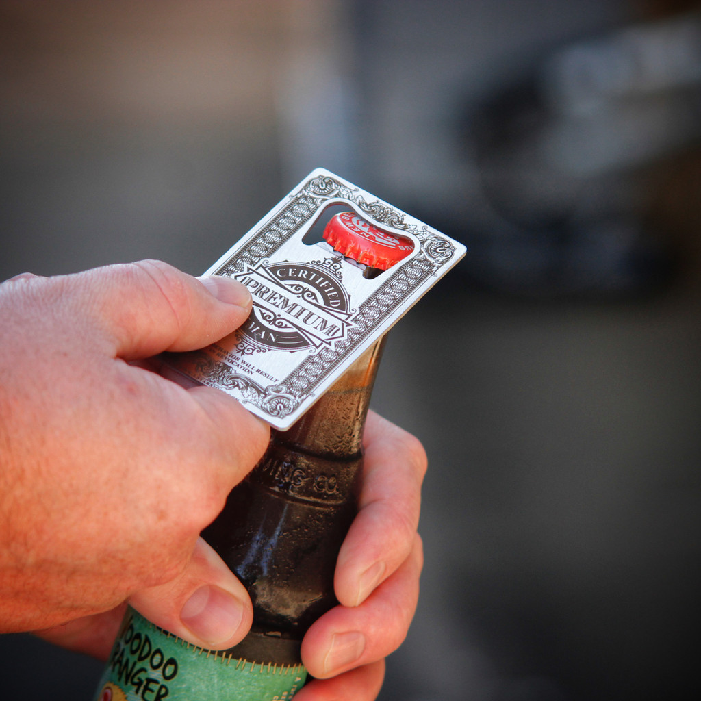 Man Card Bottle Opener - Laser Engraved
