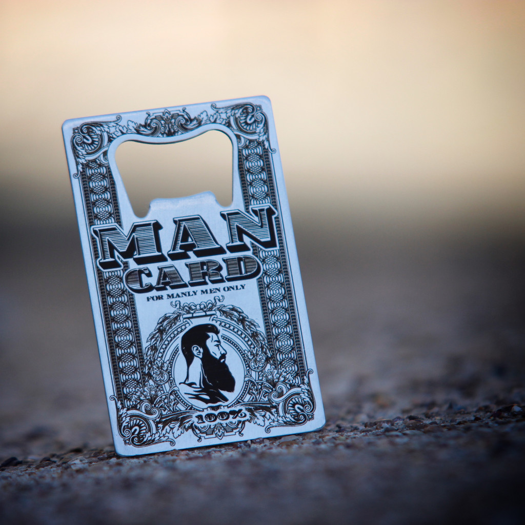 Man Card Bottle Opener - Laser Engraved
