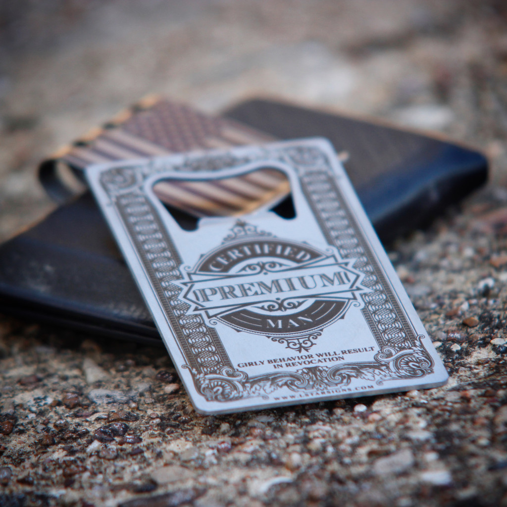 Man Card Bottle Opener - Laser Engraved
