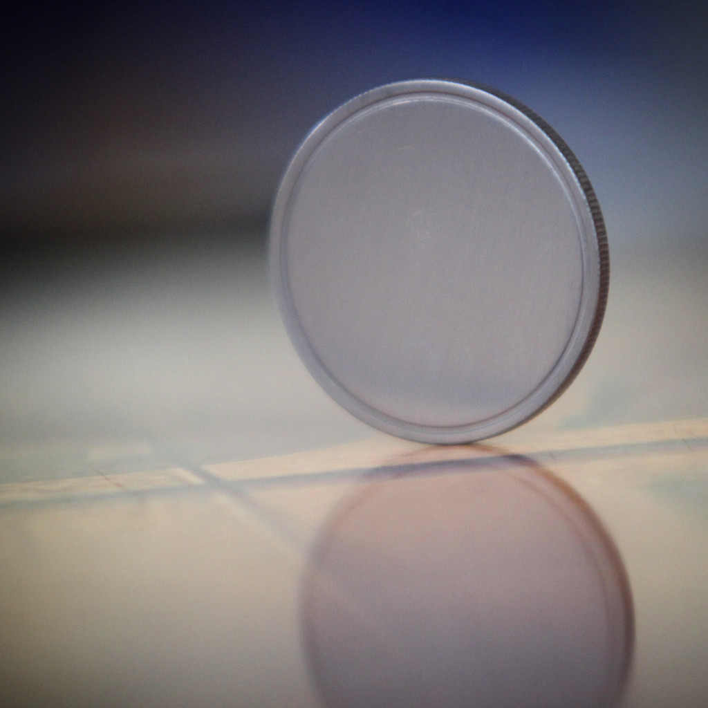 Blank Zinc Alloy Brushed Challenge Coin 40mm - Laser Engravable
