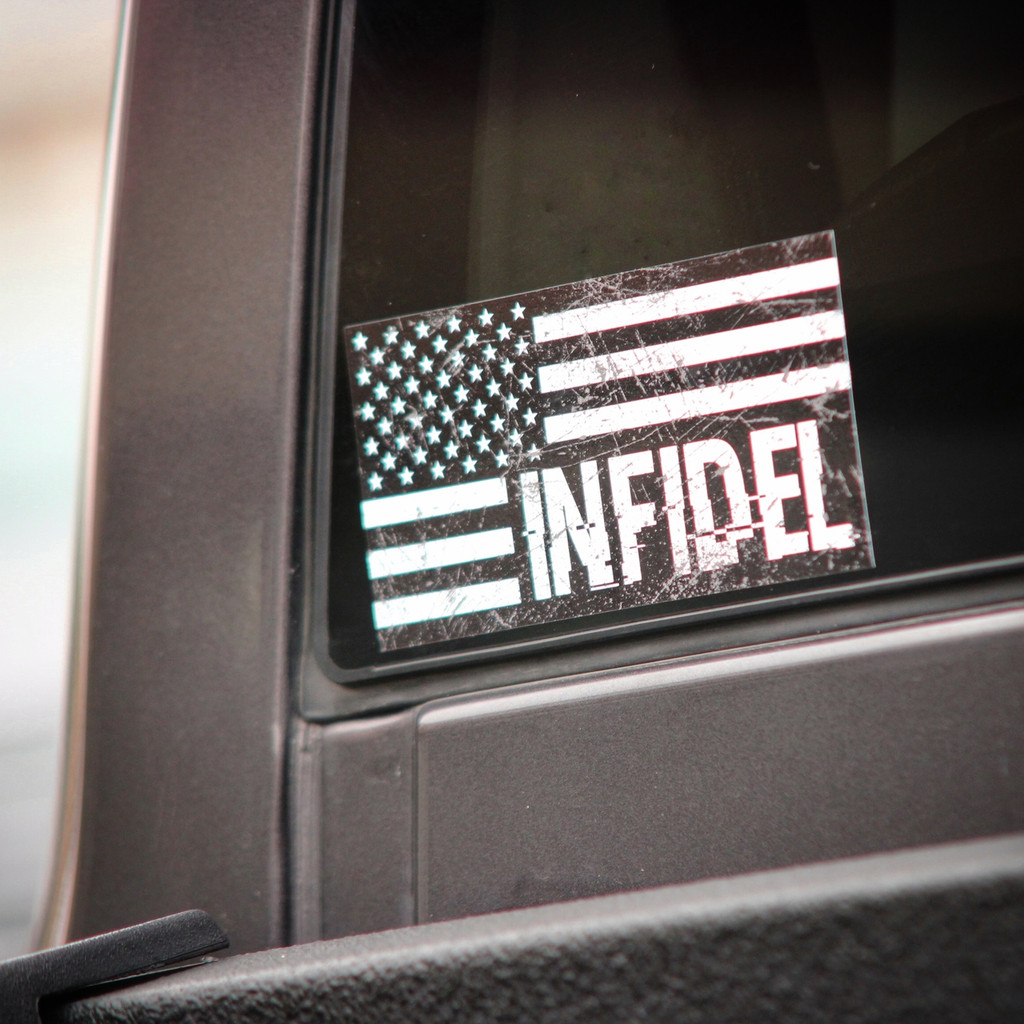 American Flag Infidel - Sticker