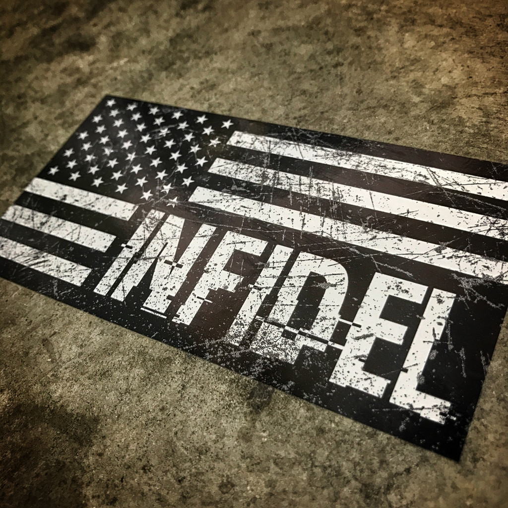 American Flag Infidel - Sticker