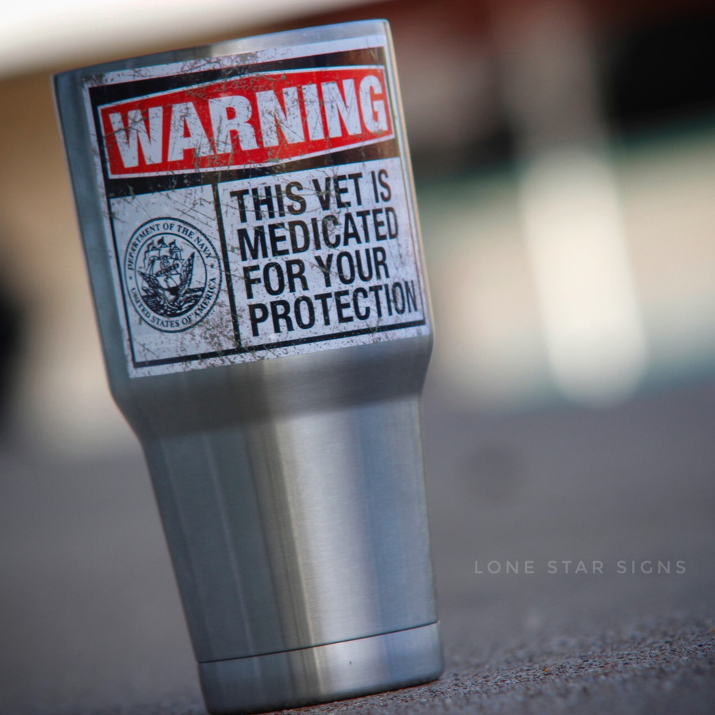 Medicated Veteran NAVY - Sticker