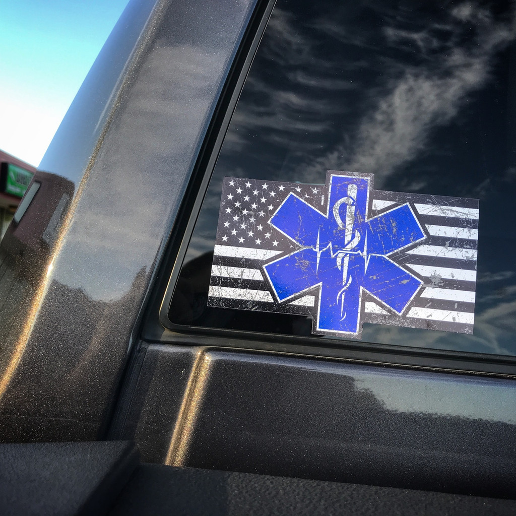 Paramedic EMS EMT Flag Sticker
