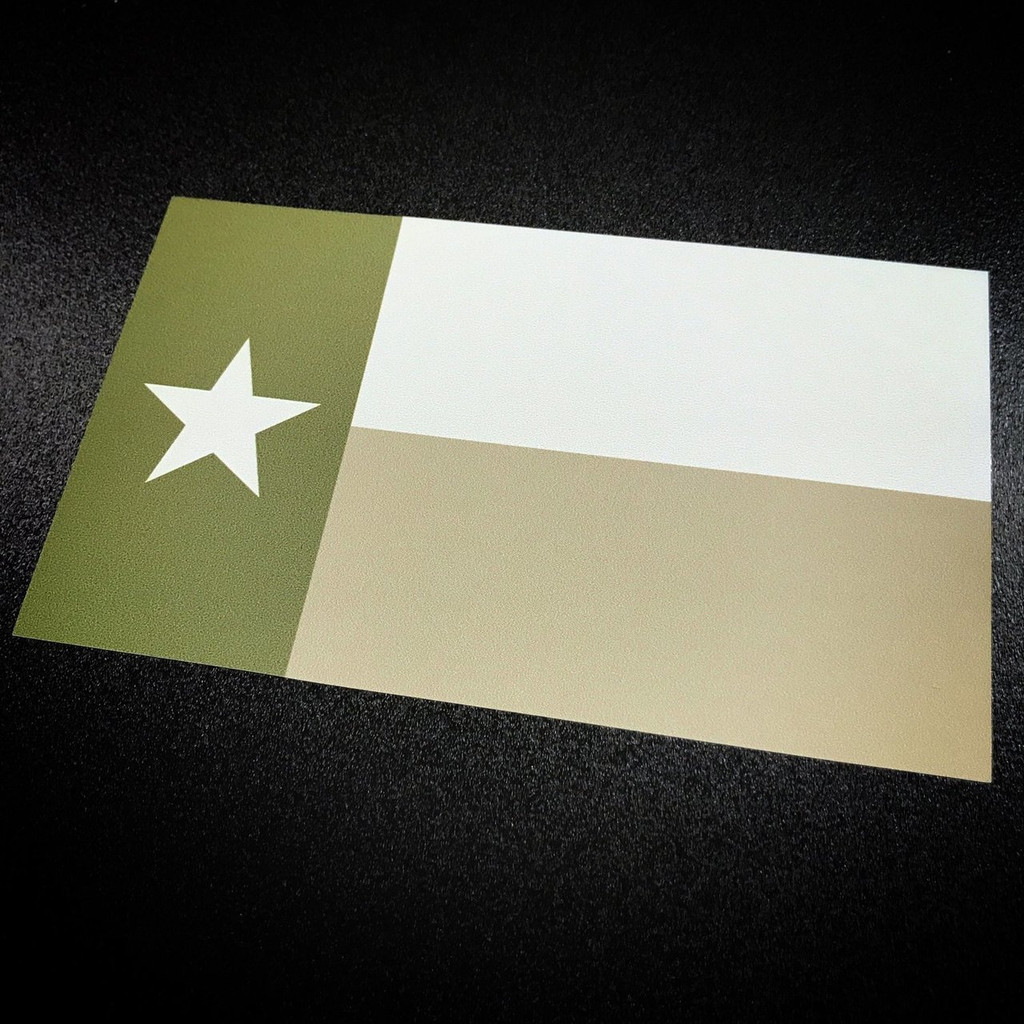 Texas Flag Green - Sticker