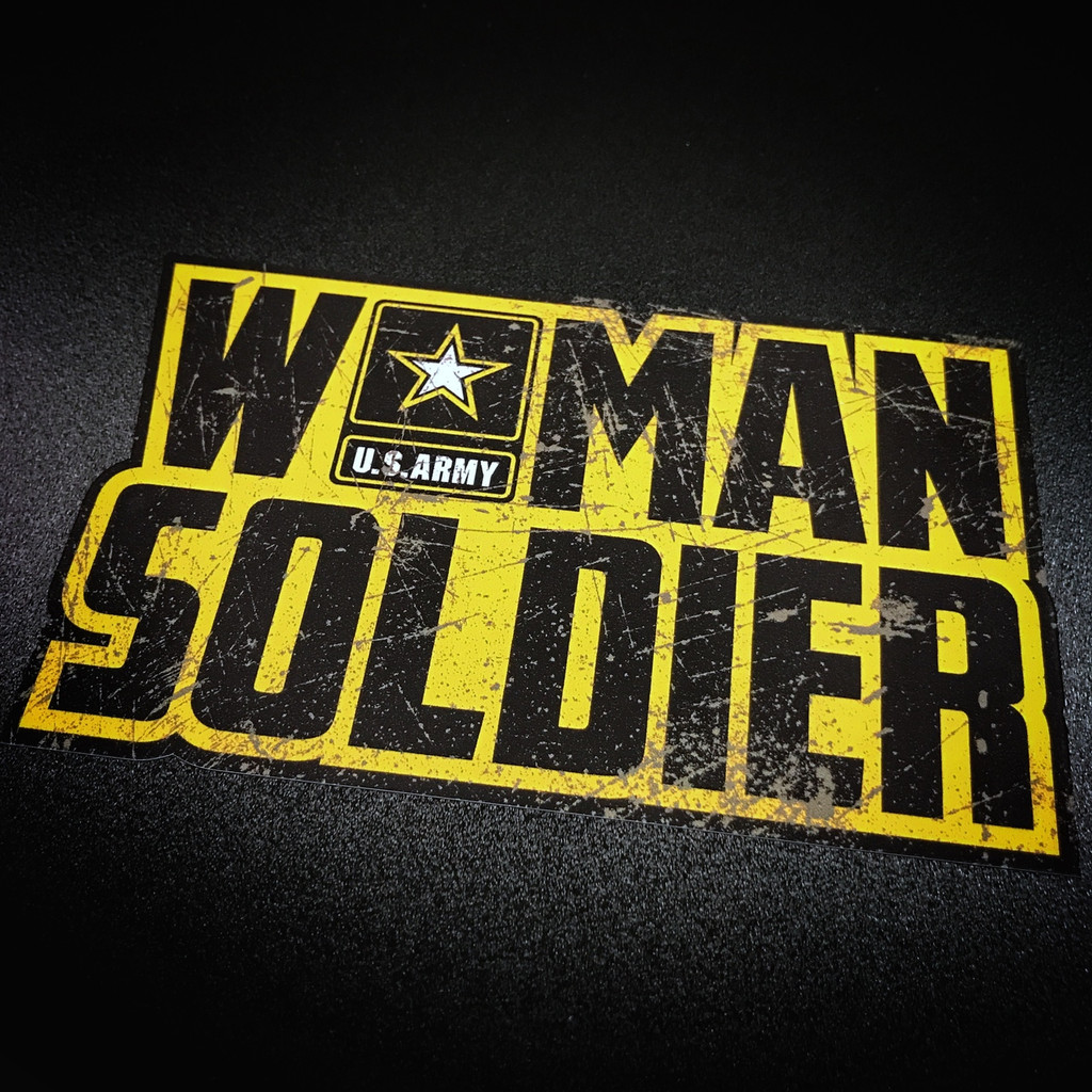 Woman Army Soldier - Sticker