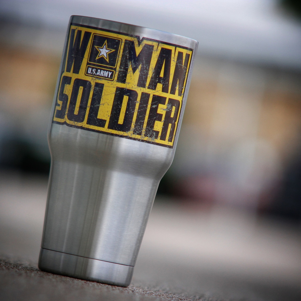 Woman Army Soldier - Sticker