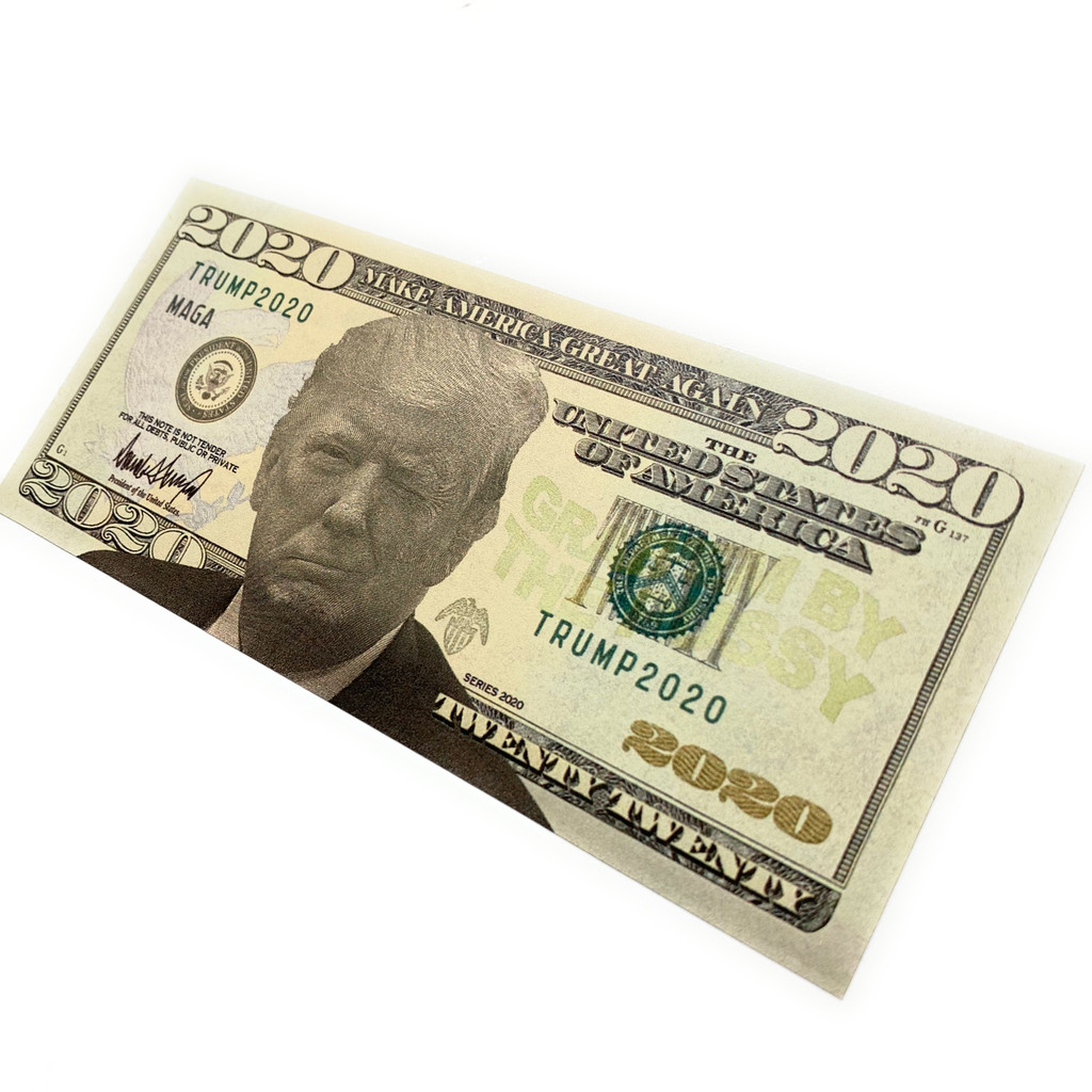 Trump 2020 Fake Money Twenty Dollar Bill - Sticker