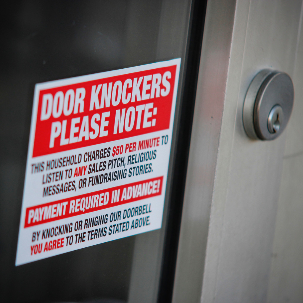 Attention Door Knockers - Sticker
