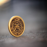 Molon Labe I Support The Second Amendment Brass Coin - Laser Engraved
