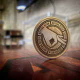 Gotcha You Looked Circle Punch Game Brass Coin - Laser Engraved