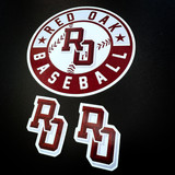 Red Oak Baseball RO (3 Pack) - Stickers
