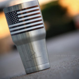 American Flag Black & White - Sticker
