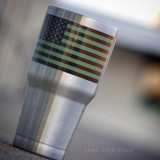 American Flag Green - Sticker