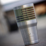 American Flag Inverted Green - Sticker