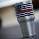 Thin Red Line Firefighter Flag