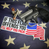 If This Flag Offends You I'll Help You Pack! - Sticker