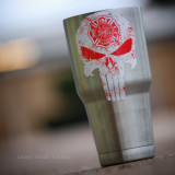 Punisher Firefighter Fireman Firemen White sticker